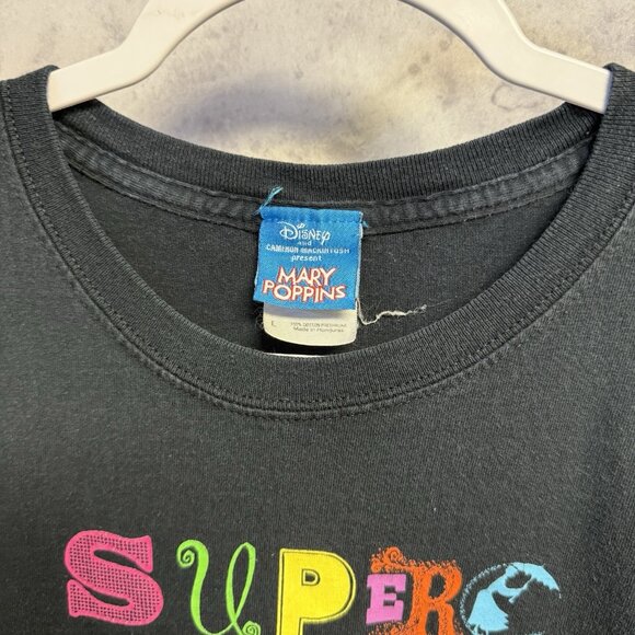 Vintage Y2K Mary Poppins T Shirt Adult Large 21.5x26 Black - Picture 3 of 7